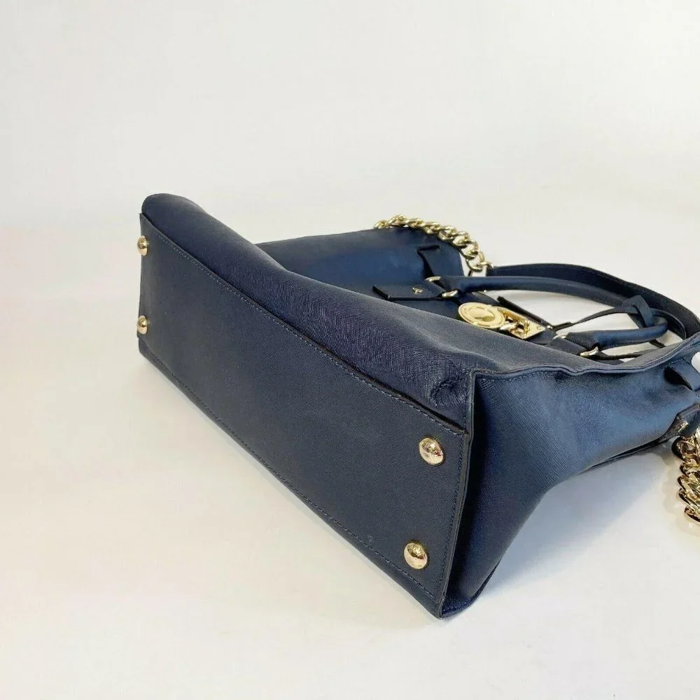 Michael Kors Hamilton Navy‎ Leather Chain MK Signat